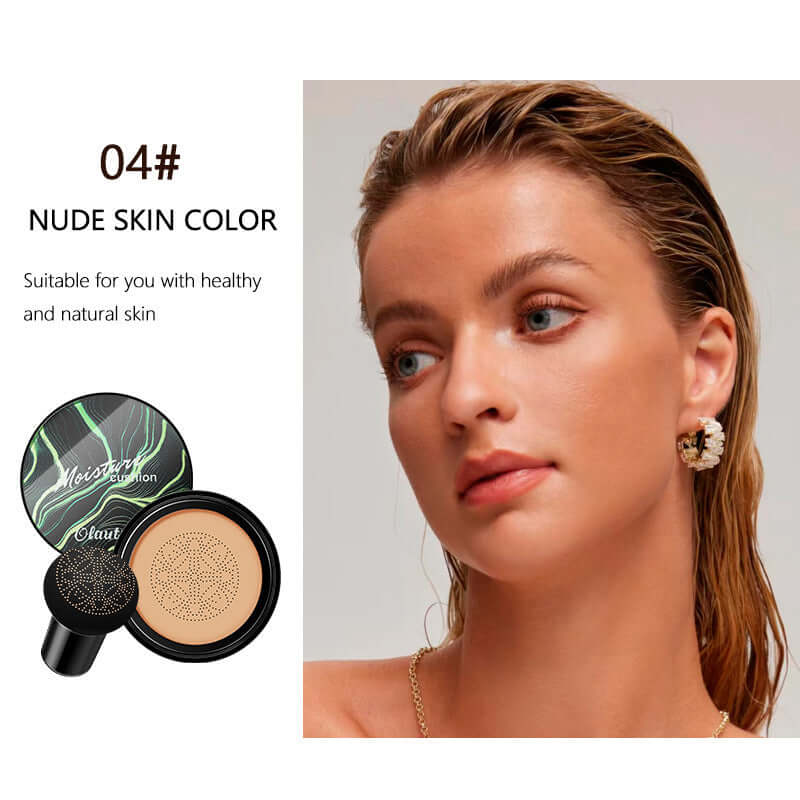 Air Cushion BB Cream in nude skin color, promoting a healthy, natural look with a flawless finish.