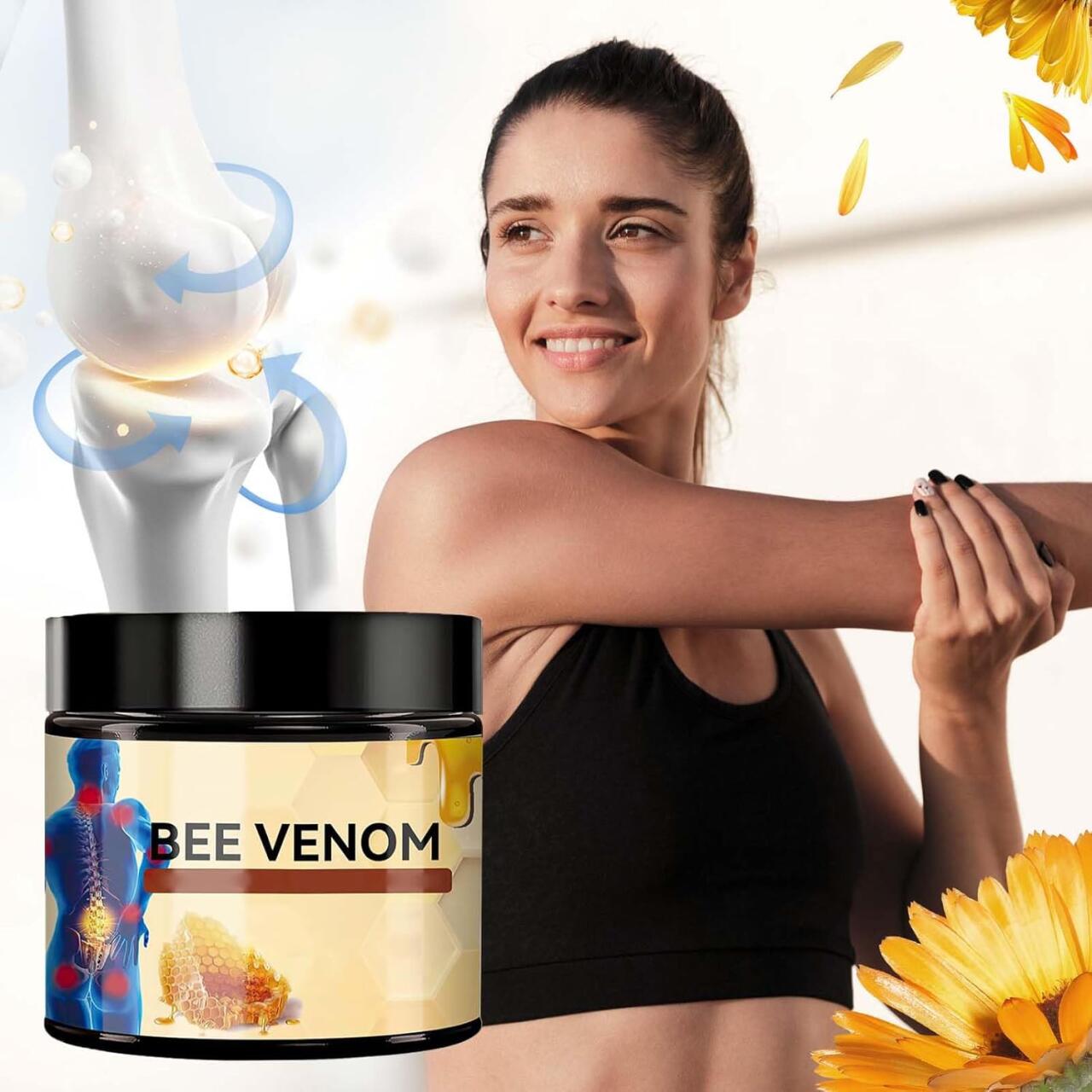 Cream with bee venom to relieve joint and bone pain