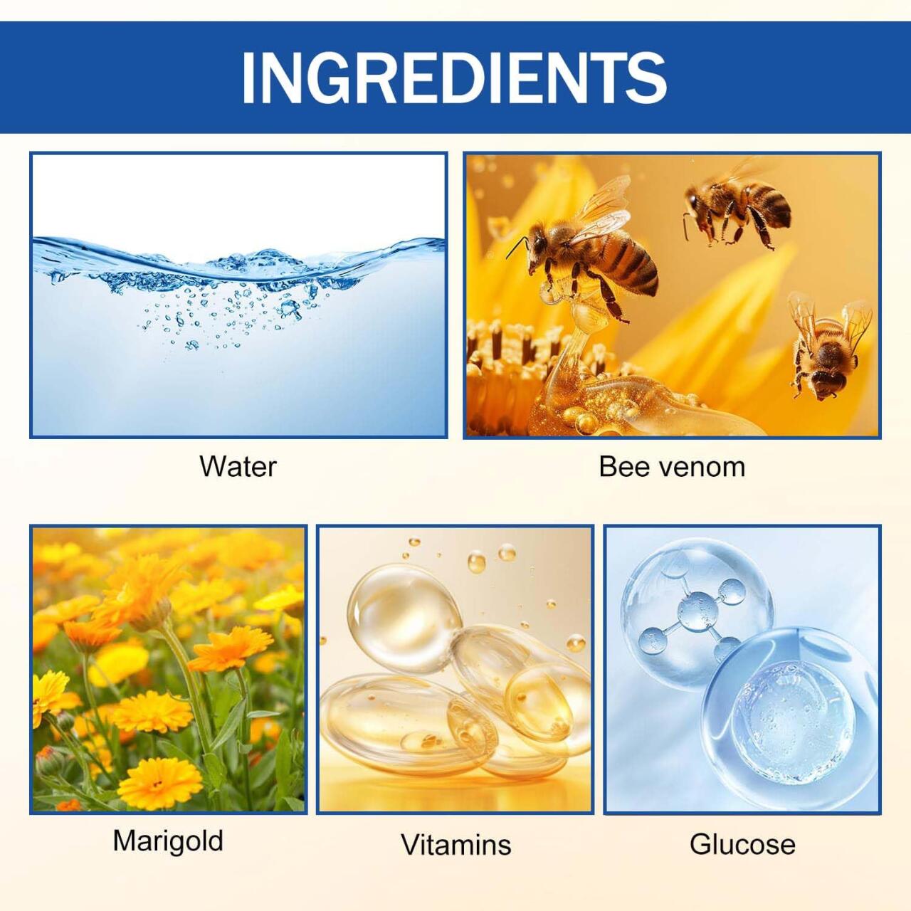 Cream with bee venom to relieve joint and bone pain