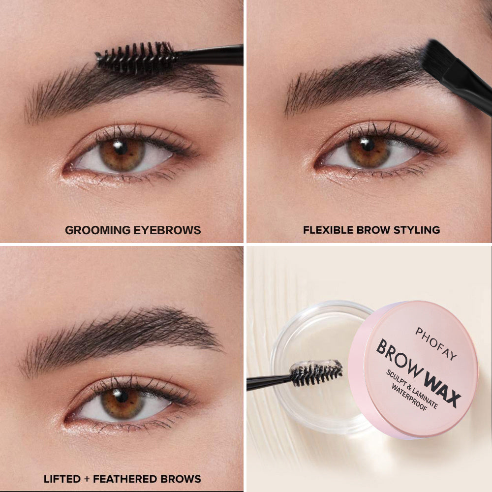 PHOFAY Brow Wax – Fijación de Hasta 24 Horas | Efecto Volumen 3D | Cera Transparente para Cejas