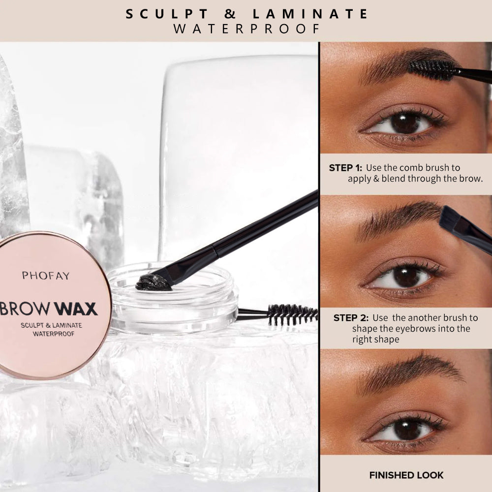 PHOFAY Brow Wax – Fijación de Hasta 24 Horas | Efecto Volumen 3D | Cera Transparente para Cejas