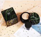 Air Cushion BB Cream with packaging and applicator on a decorative background, showcasing smooth, flawless coverage.