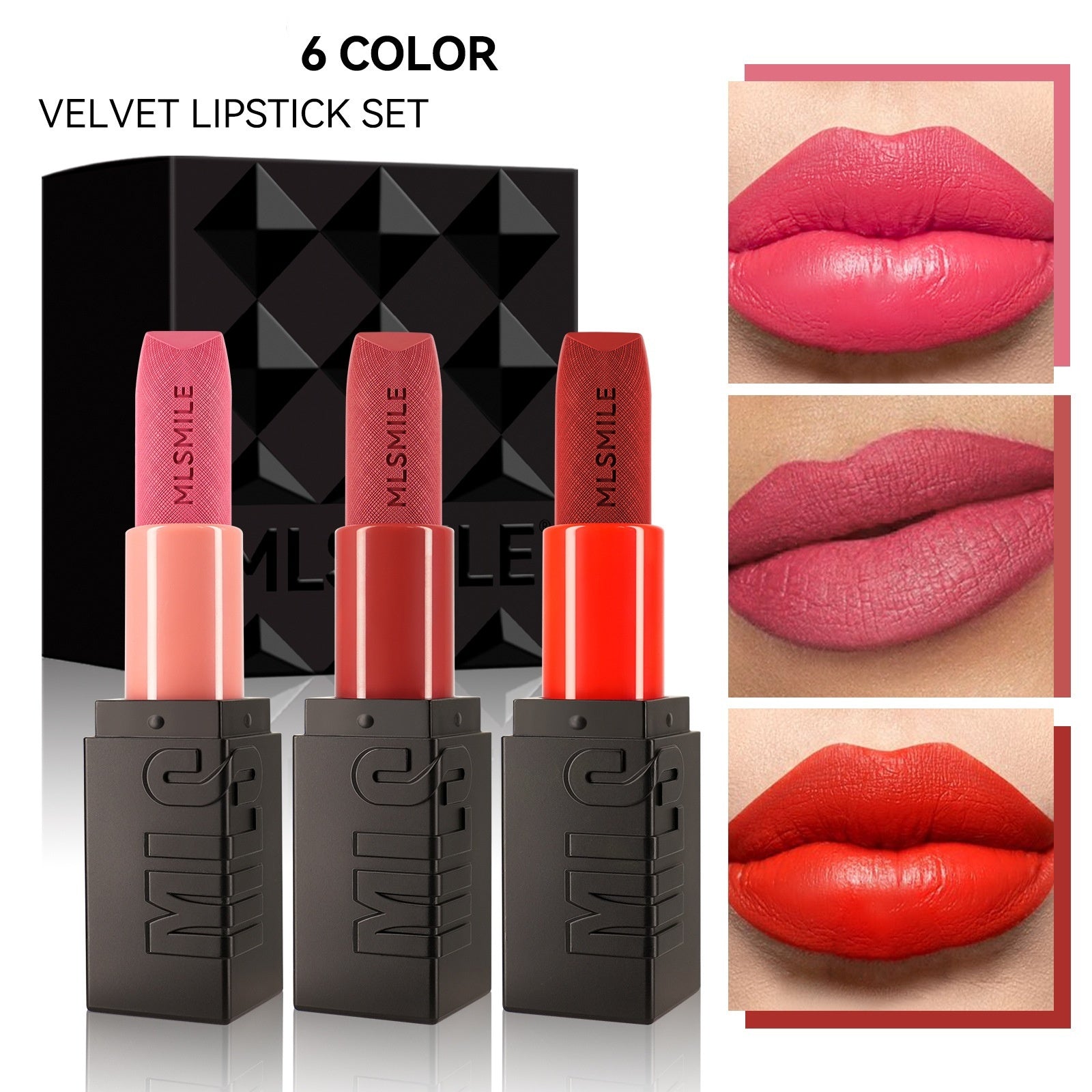 LÁPIZ LABIAL MLSMILE - SET DE 3 Labios Perfectos en 10 Segundos – Sin Retoques, Sin Complicaciones