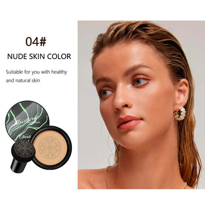 Air Cushion BB Cream in nude skin color, promoting a healthy, natural look with a flawless finish.