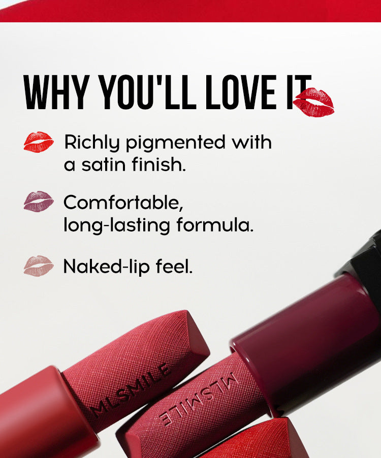 LÁPIZ LABIAL MLSMILE - SET DE 3 Labios Perfectos en 10 Segundos – Sin Retoques, Sin Complicaciones