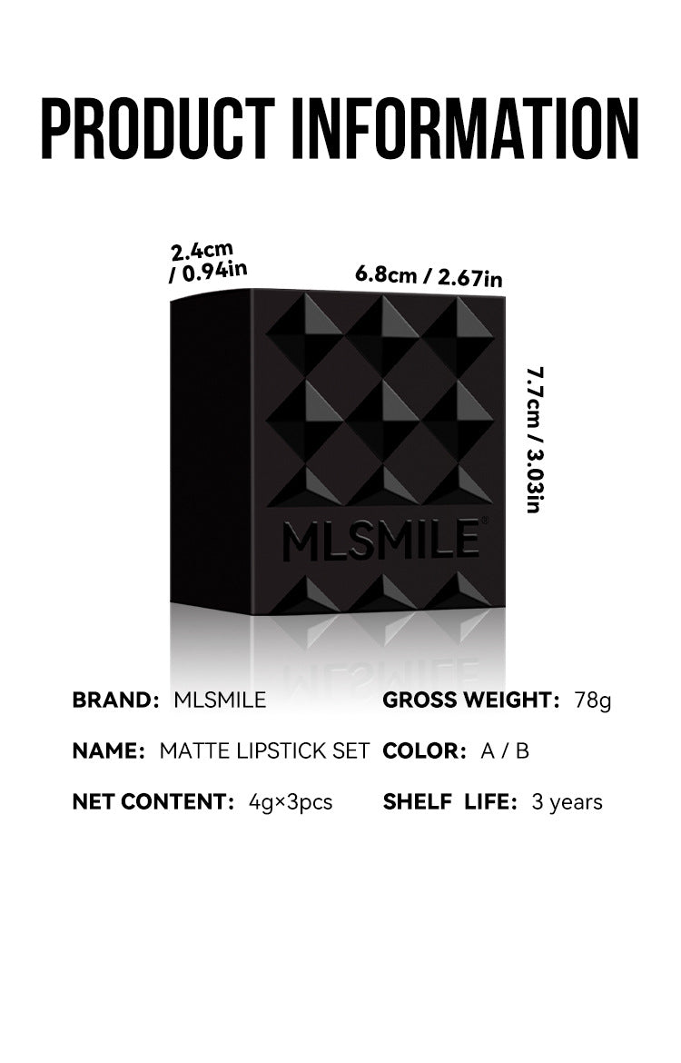 LÁPIZ LABIAL MLSMILE - SET DE 3 Labios Perfectos en 10 Segundos – Sin Retoques, Sin Complicaciones