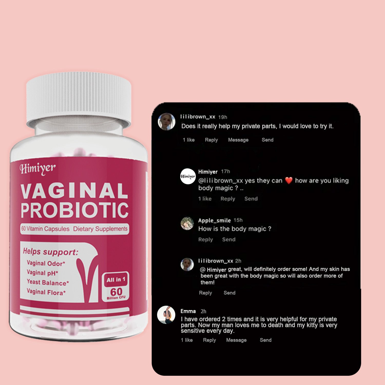 Vaginal Probiotic Himiyer – Recupera el equilibrio íntimo y olvídate de las molestias