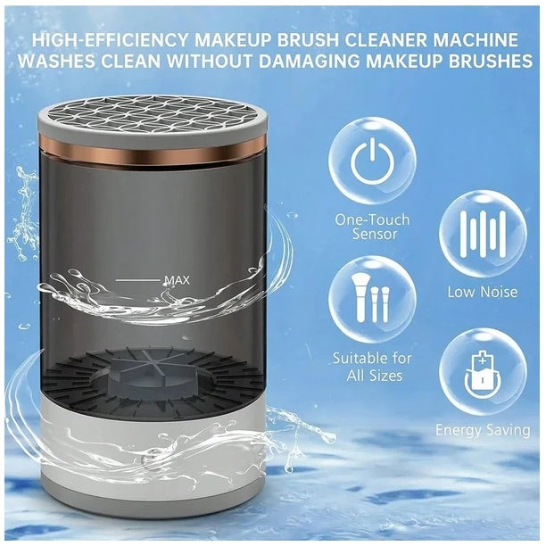 Limpiador Eléctrico Automático para Brochas de Maquillaje - ¡Brochas limpias en 30 segundos!