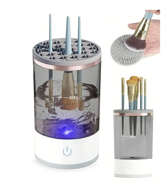 Limpiador Eléctrico Automático para Brochas de Maquillaje - ¡Brochas limpias en 30 segundos!